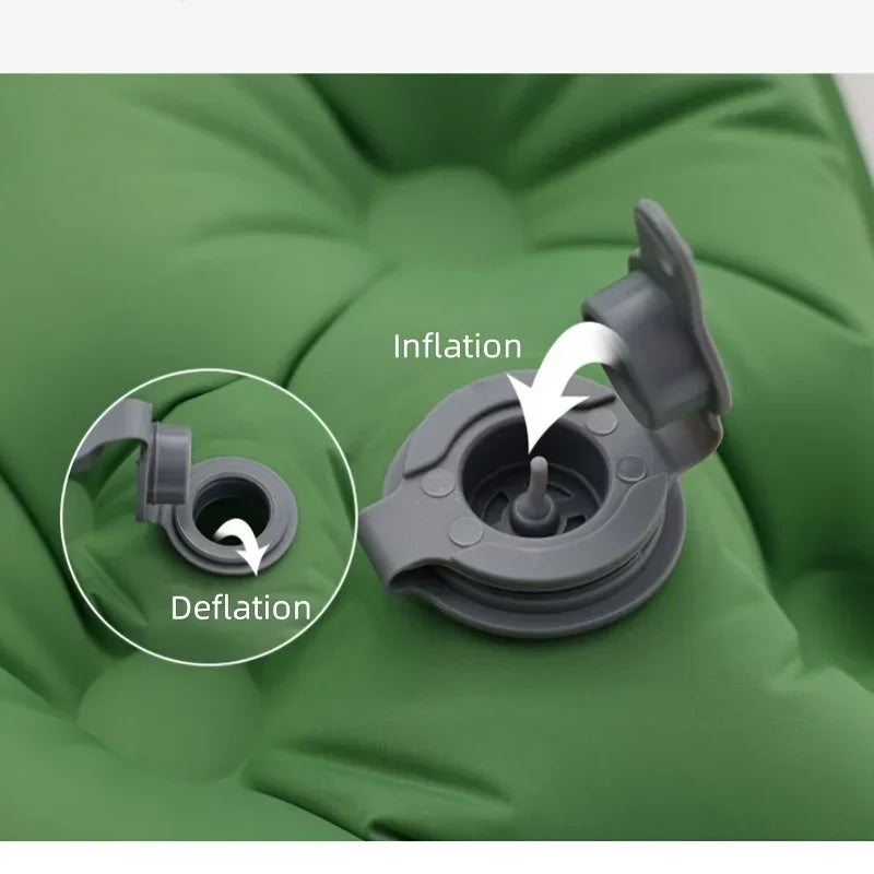 Double Air Mattress Camping Blow Up Bed w/Built-in Pump, Waterproof Portable Thickened for Outdoor Travel.