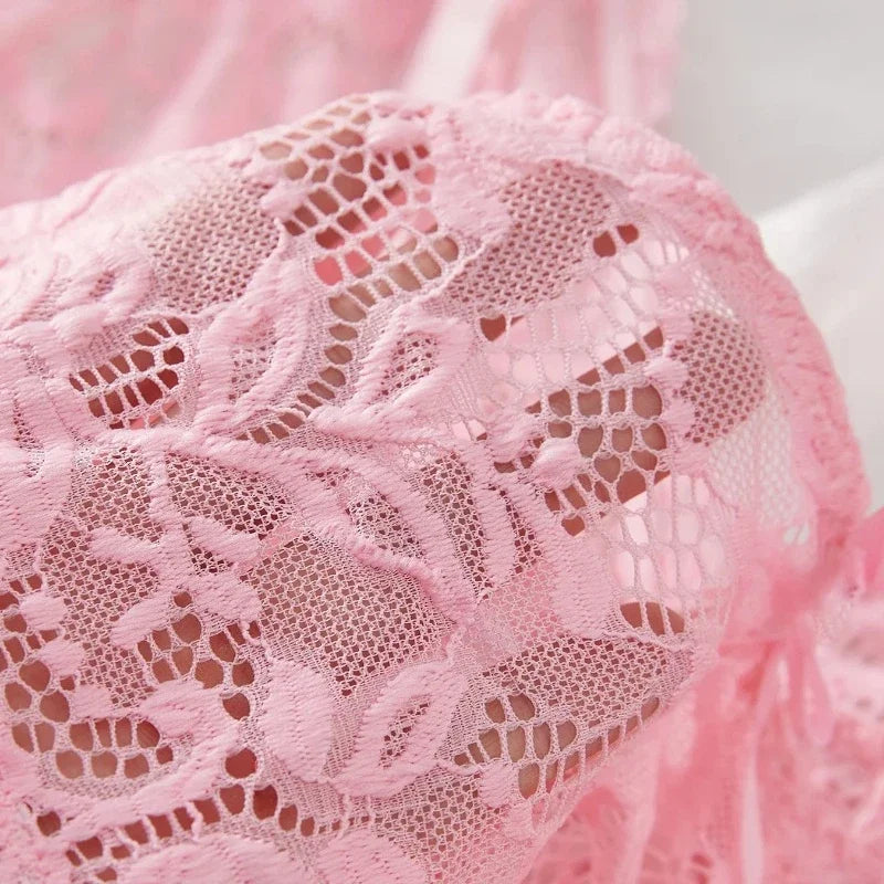 Sexy Lingerie Set, Women Erotic Bra Nightdress Sexy Sleepwear, V Neck Full Slip.