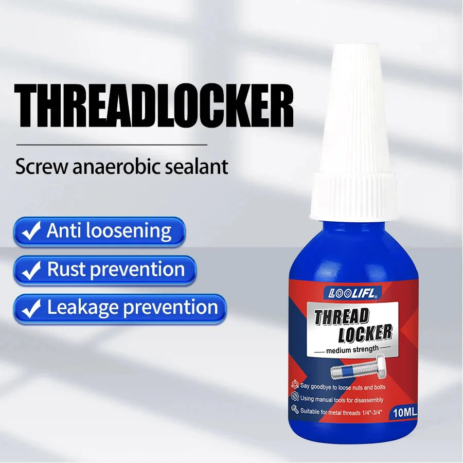 271 red thread locking adhesive, permanent locking, fast curing, ideal choice for industrial machinery metal fasteners.