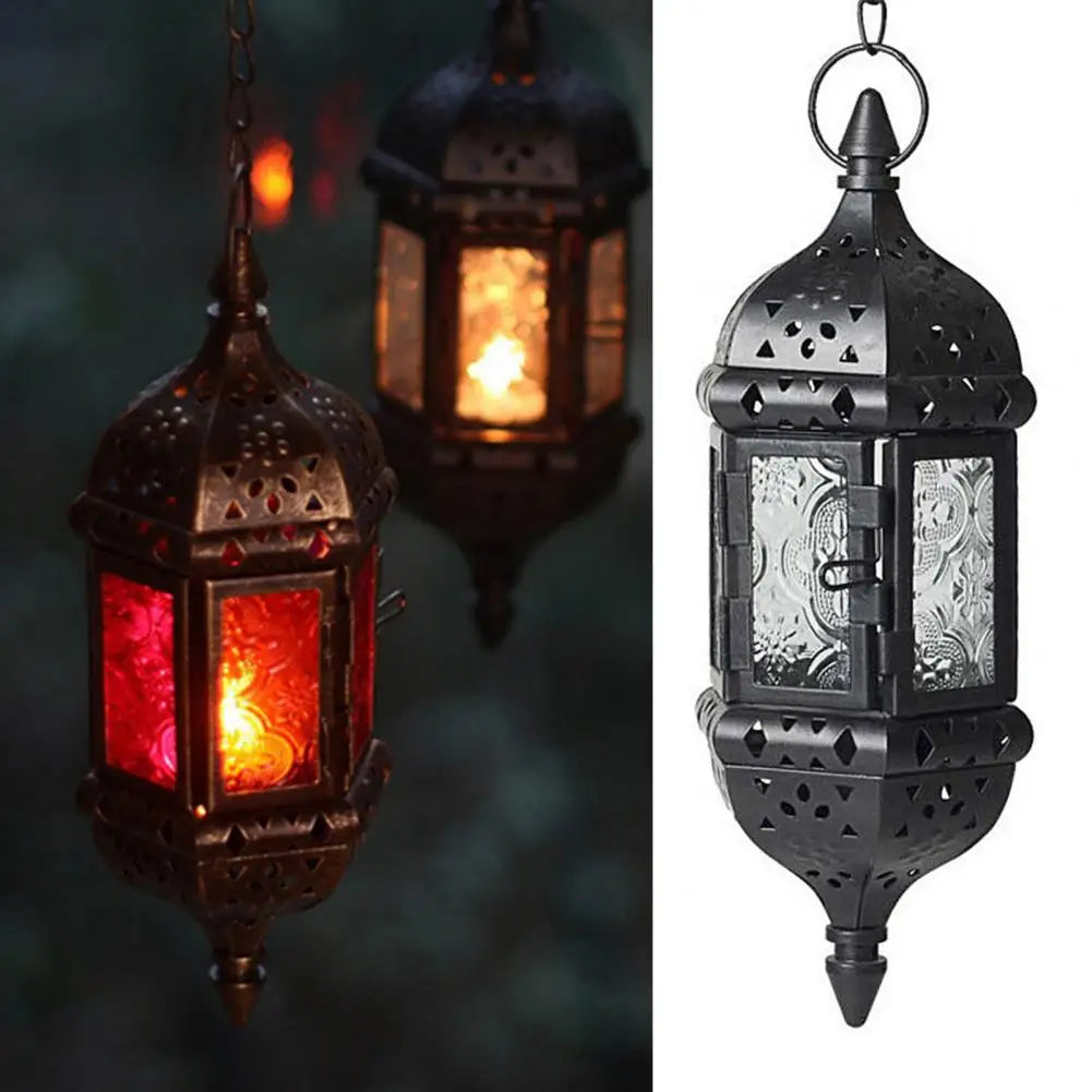 Vintage Nordic Candle Holder Lanterns Aesthetic Hanging Lantern Iron Lantern.