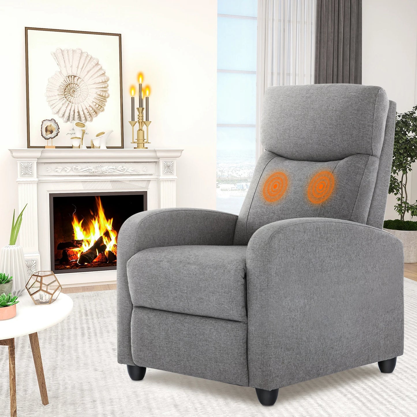 Recliner Chair Massage Sofa Lumbar Support  Seat Living Room