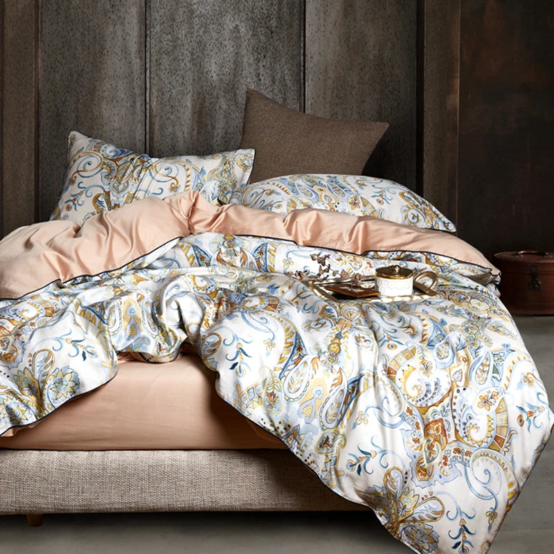 Egyptian cotton bed linen sheets, bedding sets, duvet cover.  pastoral Princess bedspreads.