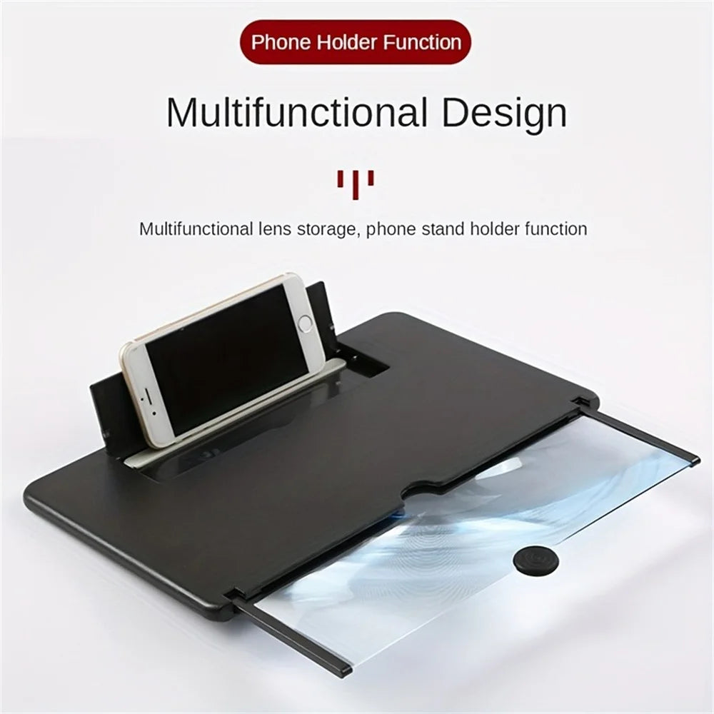 12 Inch Phone Large Screen Amplifier 3D Magnifying Glass