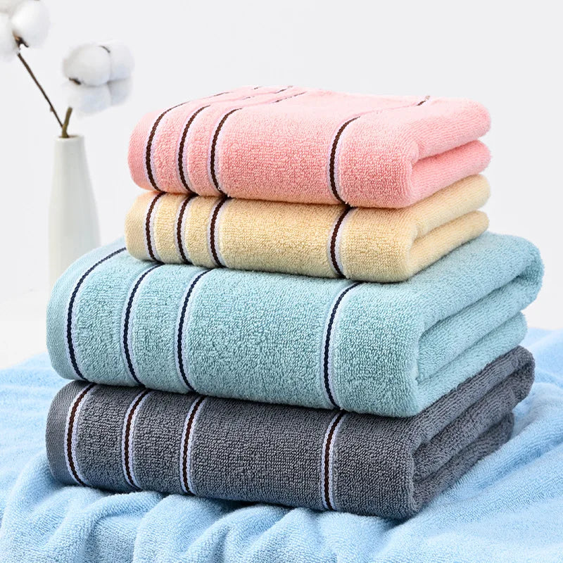 2PCS Luxurious Cotton Towel Set, Ultra Soft Highly Absorbent , for Home Bathroom 100% Cotton.