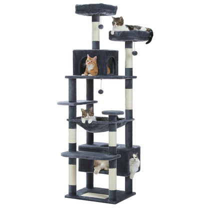 Cat Tree and Tower for Indoor Cats Scratching Posts  Hammock  Perches