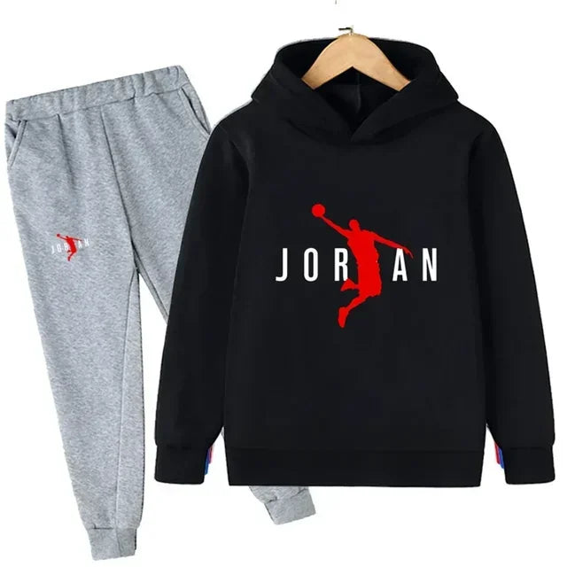 Kids Leisure Letter Print 2pcs Hoodie+Pants ,Outfits Streetwears, Children Clothes.