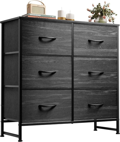 Dresser for Bedroom, 6 Drawer Double Dresser