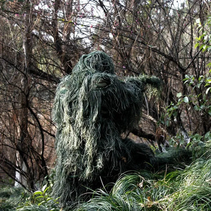 Camouflage suit 3D withered grass 5-piece hunting suit