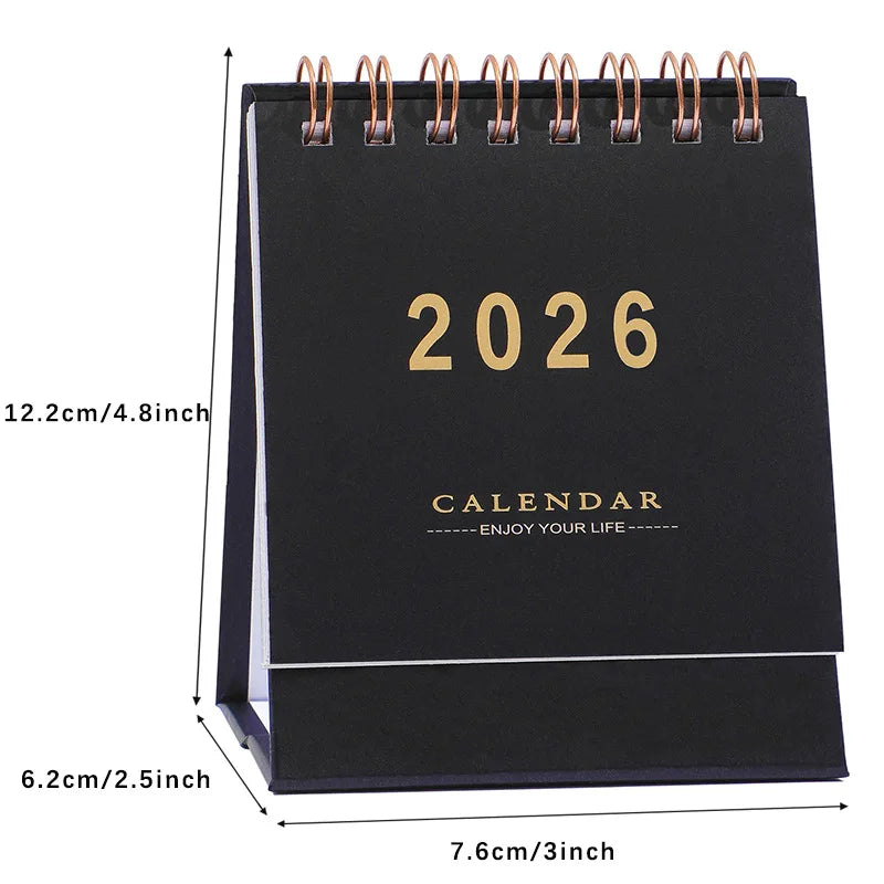 2026  Simple Calendar Small Desk Calendar Planner.