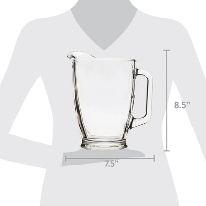 7-Piece Clear Glass Pitcher and Drinkware Set