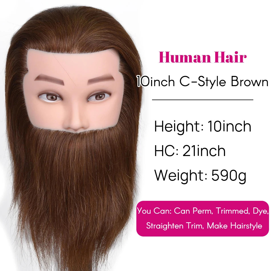 100% Real Human Hair Mannequin ,Styling Heads Cosmetology Practice Heads.
