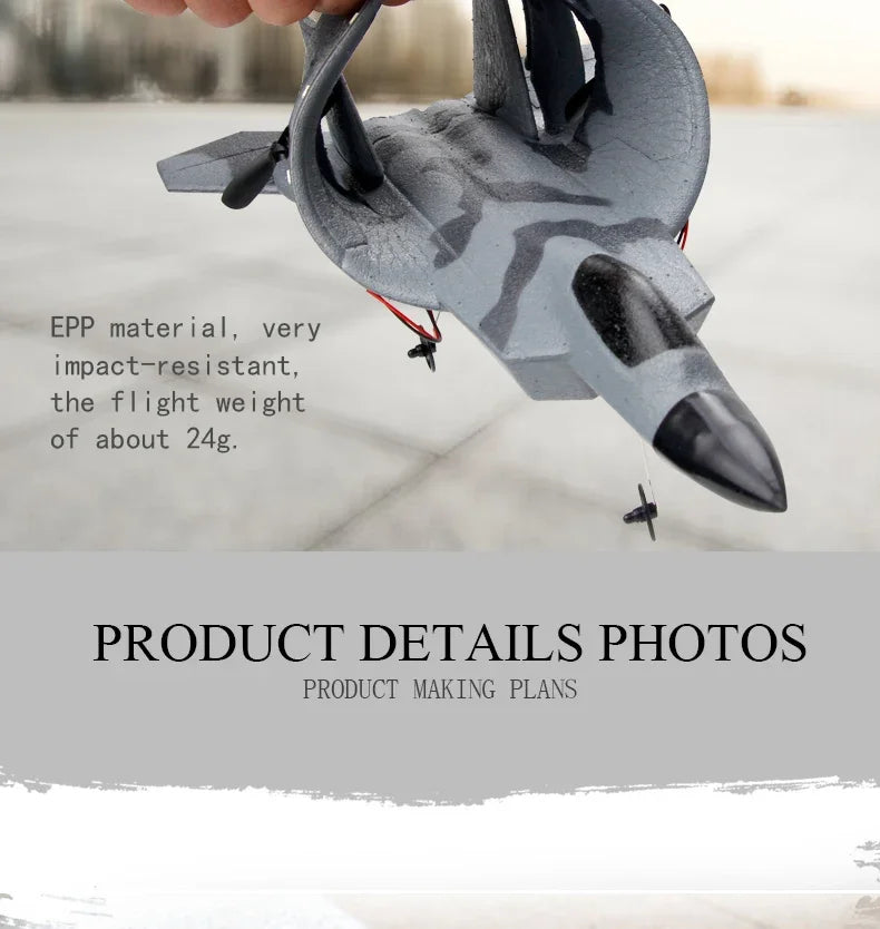 FX622 Remote Control Fighter | 3-Axis Gyro Self-Stable | Easy Throttle Control.