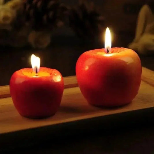 1 Pcs New Simulation Red Apple Candle, Celebrate Birthday, Christmas, Home Desktop Ornament.