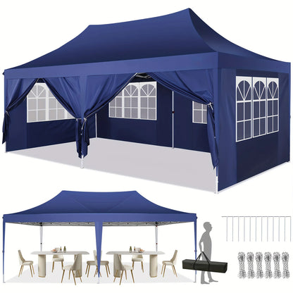 10x20 Pop Up Canopy Tent with 6 Sidewalls, Wedding Party.