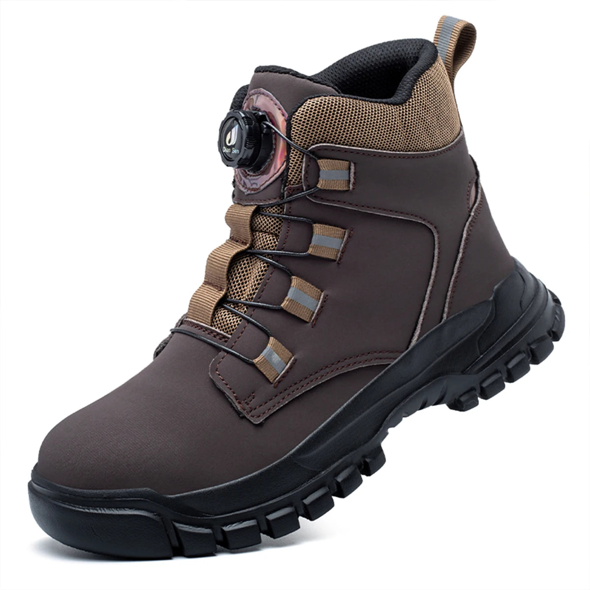 Waterproof Safety Boots, Indestructible Steel Toe Work Boots, Anti-smash Stab-resistant.