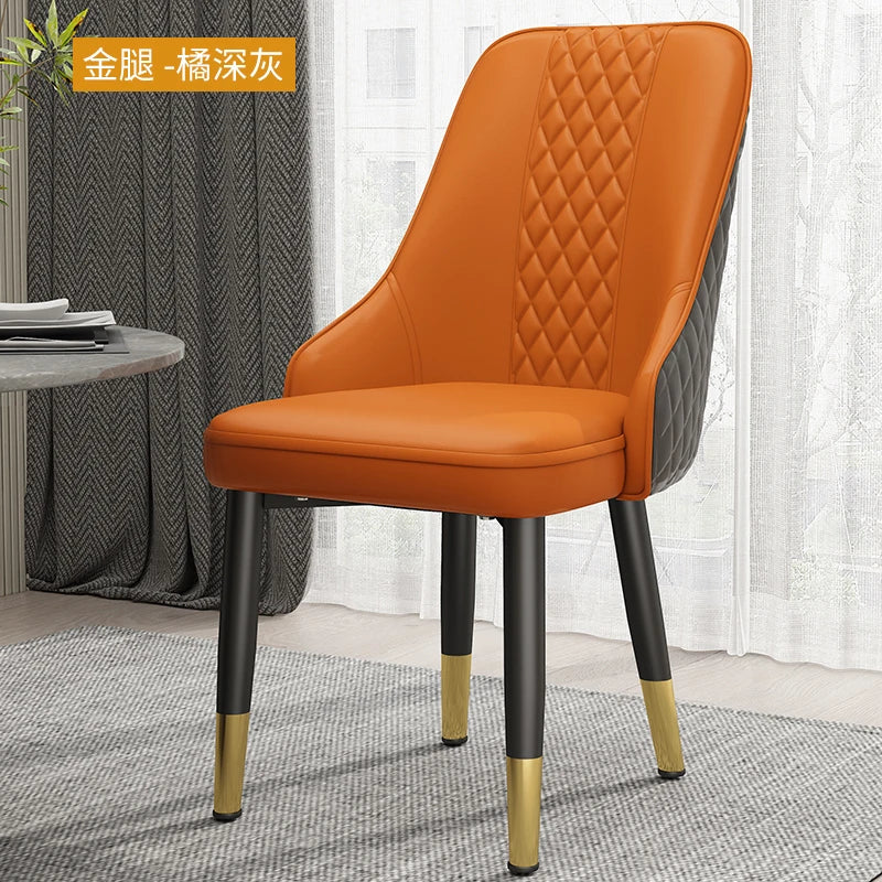 Cushion Beautiful Dining Chairs, Modern Metal Ergonomic  Unique  Home Decoration