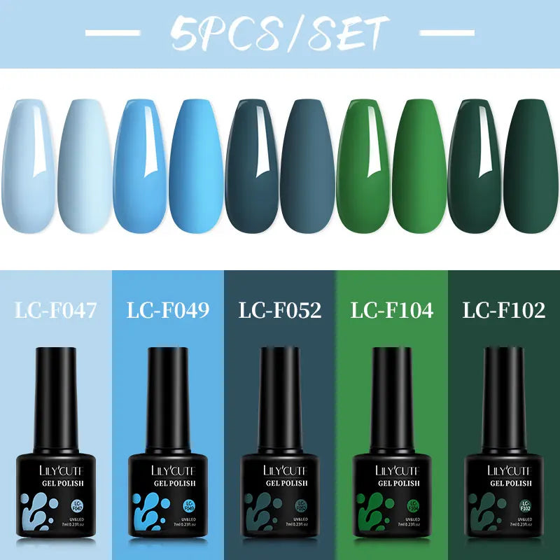 LILYCUTE 4/5Pcs/Set 7ML Nude Pink Gel Nail Polish, and Translucent Jelly Nail Art Gel, Semi Permanent Design Manicure Set.