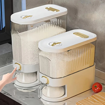 5kg/10kg Rice Dispenser Large Storage Container with Measuring Cup