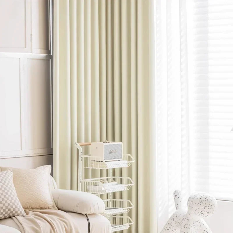 Bedroom Full Blackout Drapes, Bay Window Curtain, Insulated Living Room Drape, Balcony Sun Protection