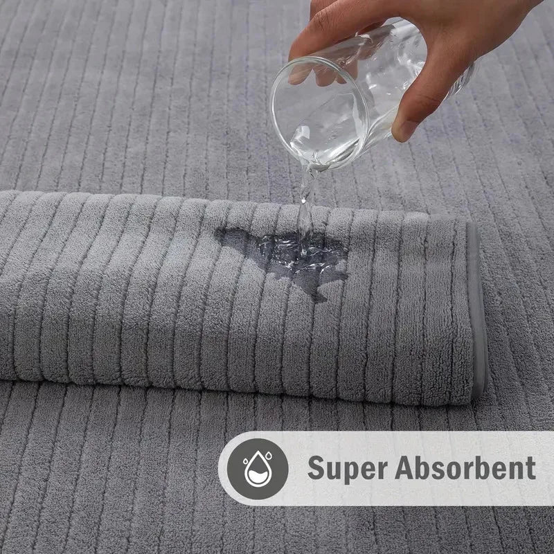 8 Pcs Bath Towel Set - Included 4 Washcloths, 2 Face Towels & 2 Bath Towels.