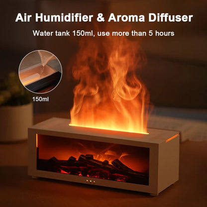 Air Humidifier Essential Oil, Home Aroma , Flame Automatic Fragrance Diffuser, With LED Light, Remote Control