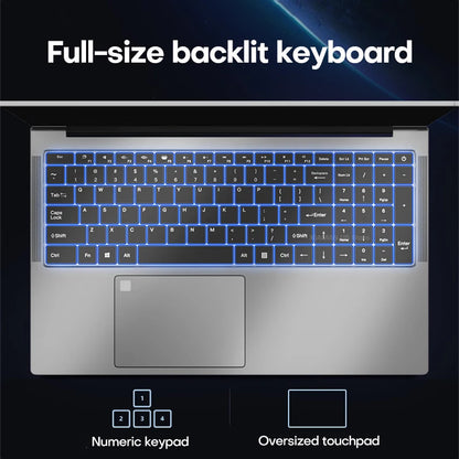 17.3" Laptop Computer PC Windows 11 Pro N5095 Laptops Backlit Keyboard 16GB DDR4 1TB SSD