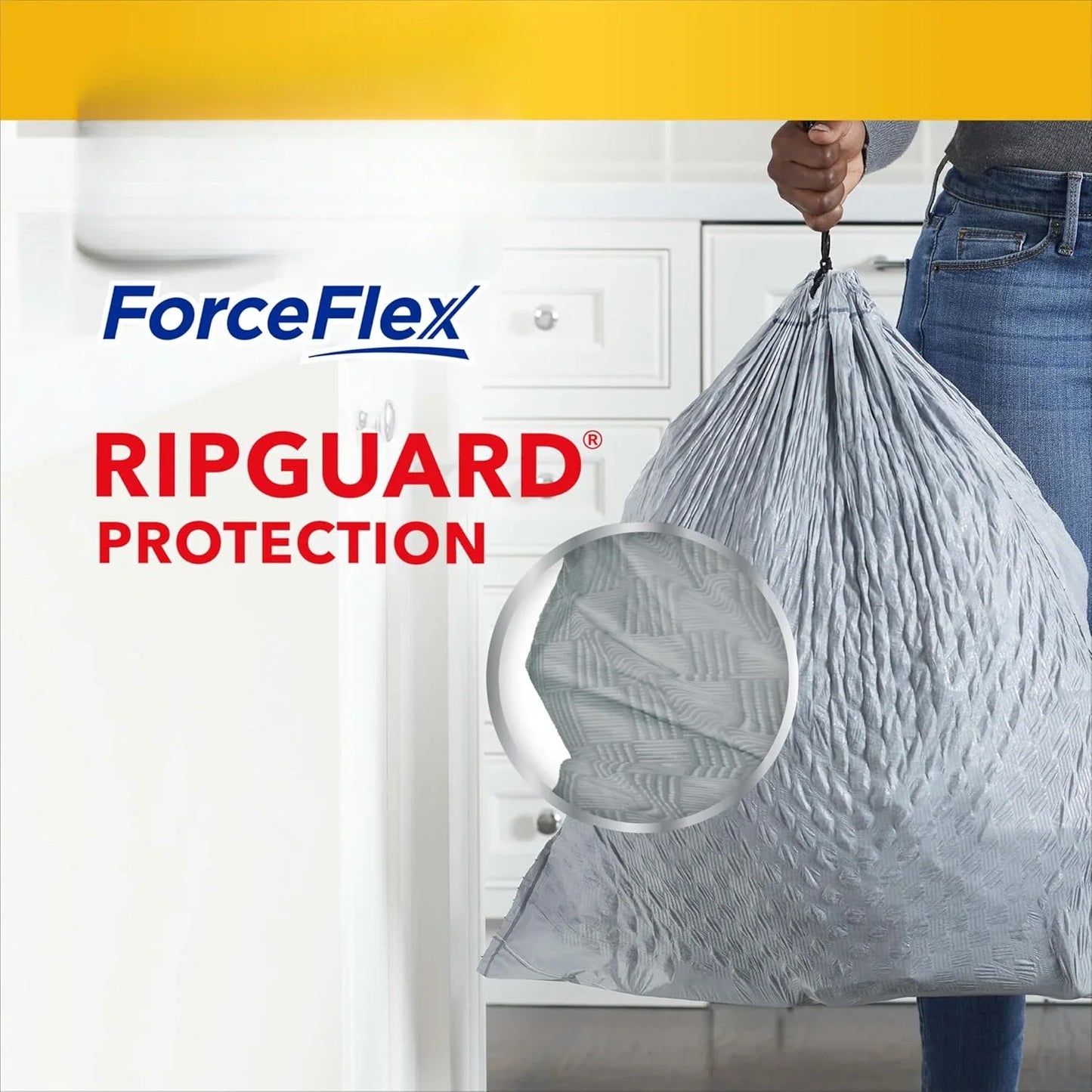 High kitchen drawstring trash bags - Stink Shield 13 gallon white trash bags, 110