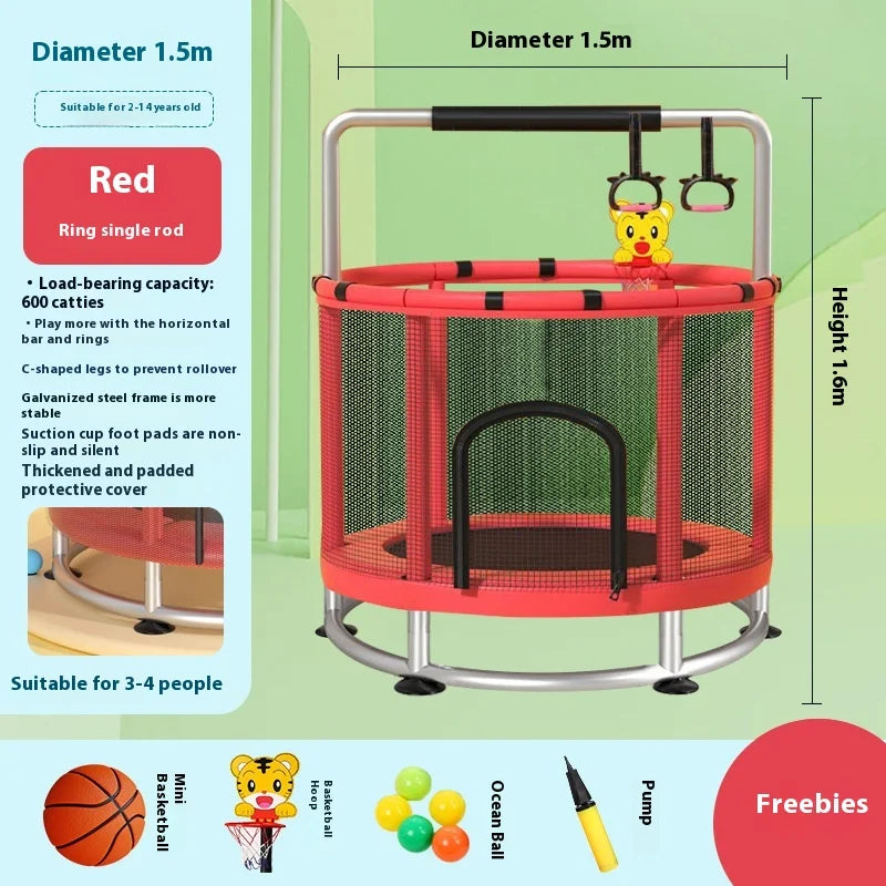 Children's Indoor Trampoline Home Use Jumping Bed 3-10 Years Old.