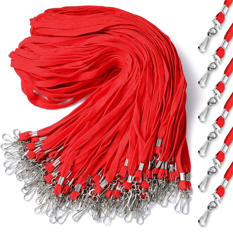 100 pcs/lot Nylon Safety Lanyards, Neck Rope For Card Holder Badge Keychain ID Card.