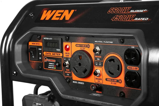 5600-Watt Portable Generator, Electric Start, 224cc, Transfer-Switch and RV-Ready with CO Shutdown Sensor (GN5602X).