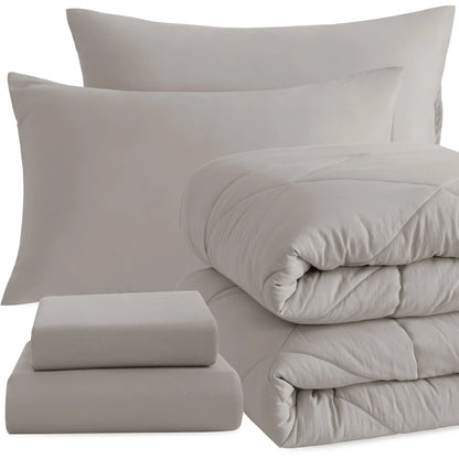 Comforter Set Includes Fitted Sheet, Top Sheet and Pillowcases