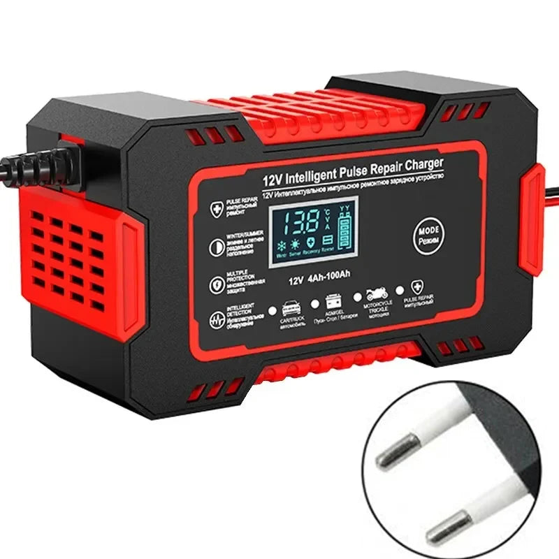 12-24V 6/8A Full Automatic Battery charger, Digital LCD Display Car Chargers Power Repair Chargers, Wet Dry Lead Acid.