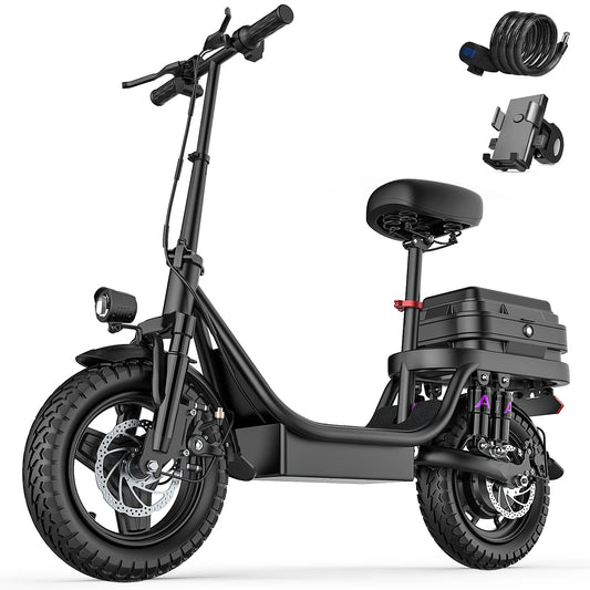 UPlee GQ8 Electric Bike For Adults, Folding Electric Bike, 250W Peak Motor, Scooter EBike With 14" Tire 48V 15AH Battery.