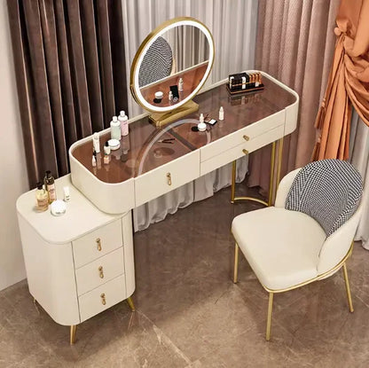 Bedroom Desk Dressing Table Chair Mirror Drawers