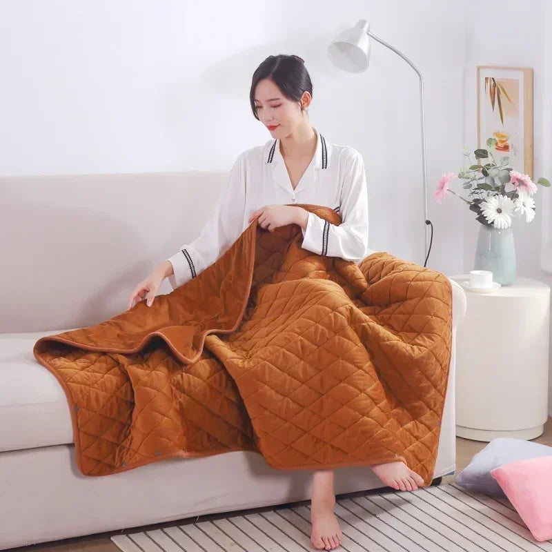 Multifunctional Electric Blanket USB Winter Shawl, 3 Adjustments Fast Heating with Pocket Washable.