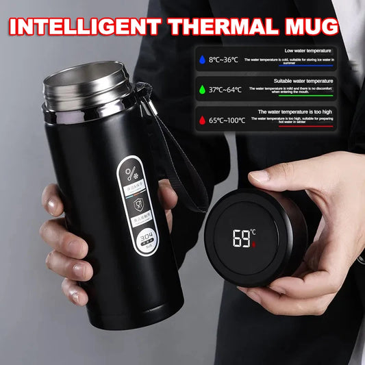 500ML-1Liter Stainless Steel ,Thermos Bottle with LED Temperature Display, Tea, Water Bottle, Portable Cups.