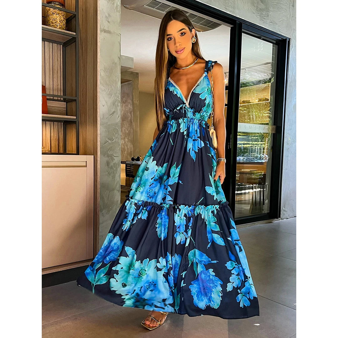 Ruffle Beach Cover Up Floral Hot Swimsuits, 2025 Sexy Beach Outfits For Women, Tunics for Beach Cover Up.