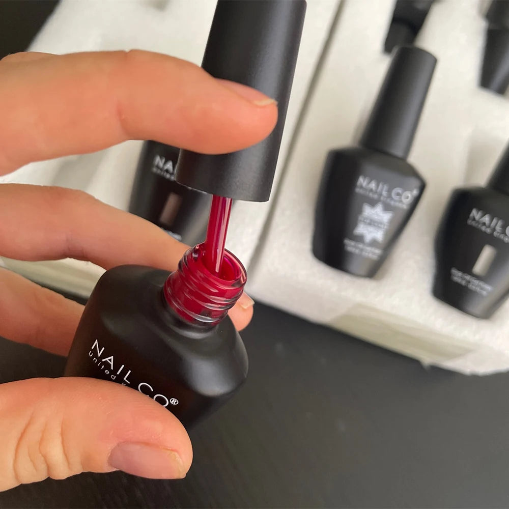 NAILCO 15ml Color Gel Nail Polish Soak Off, Hybrid Varnishes Manicure, UV&LED Nail Gel Semi Permanent Lacquer Base Top Coat.