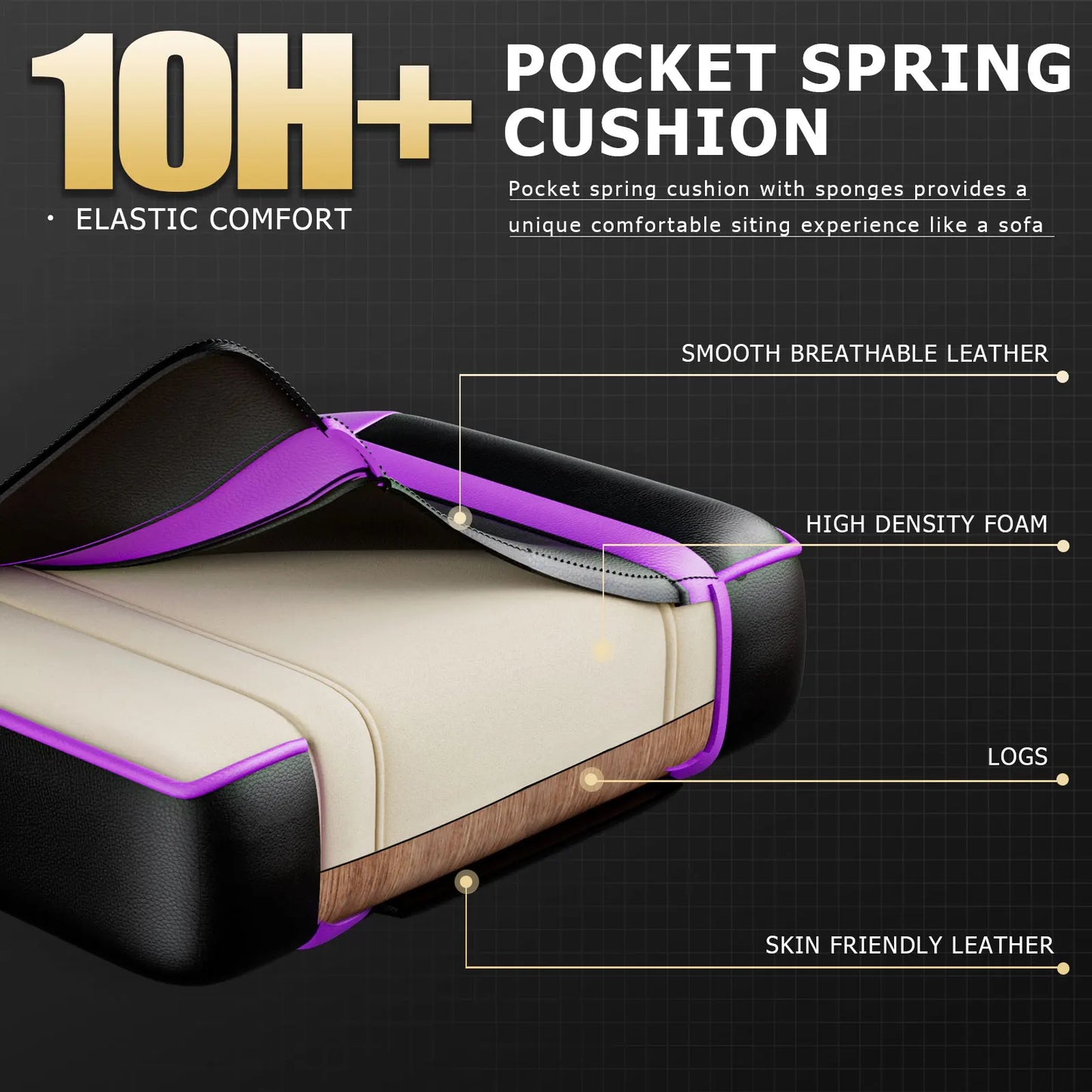 Computer Gaming Chairs for Adults, Ergonomic Computer Chair Office Desk Chair with Wheels, Adjustable Lumbar Support Big and Tal