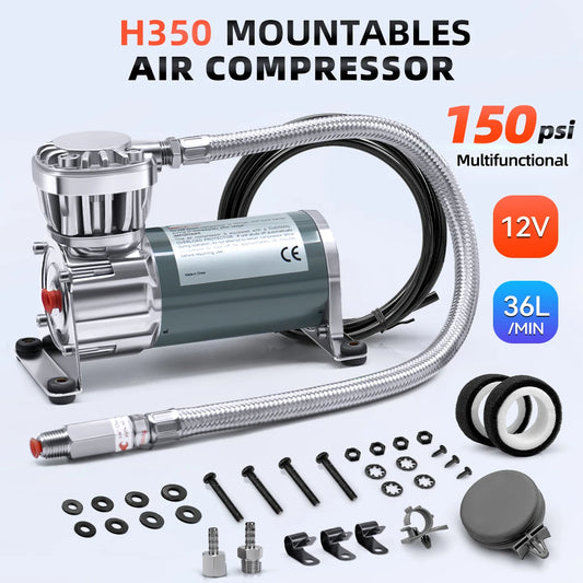 Industrial grade small air compressor,12V/24V 150,PSI,IP67,Filter.