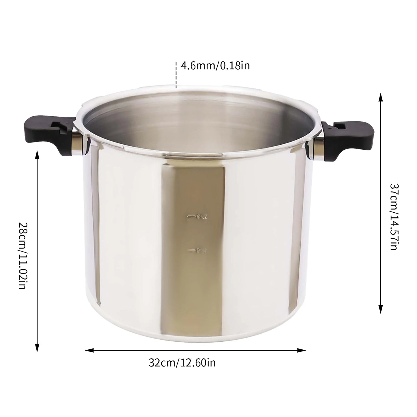 23qt Fast Heating Pressure Cooker Pot with Safety Valve