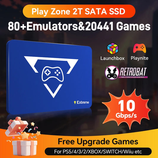 Play Zone 2T Retro Gaming SSD Console, 20441 Games for Switch/PS5/Xbox/PS4/PS3/PS2/DC/WII Emulator for Windows PC/Laptop/Hand Held.