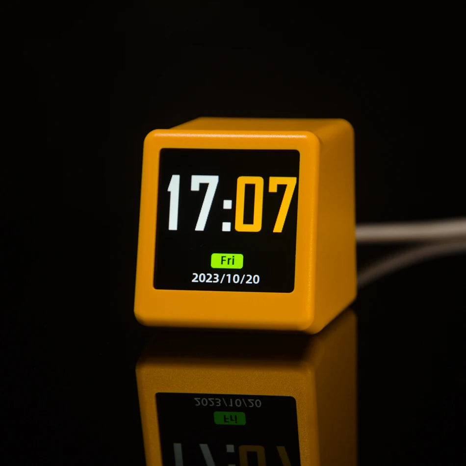 Geek Magic Ultra Smart WiFi Weather Forecast Station, Clock for Desktop photo Album with Gif Animation.