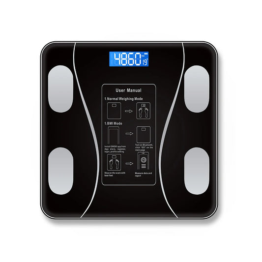 Smart Body Fat Scale Wireless LED Digital Bathroom Weight Scale, Body Composition Analyzer Testing Scale.