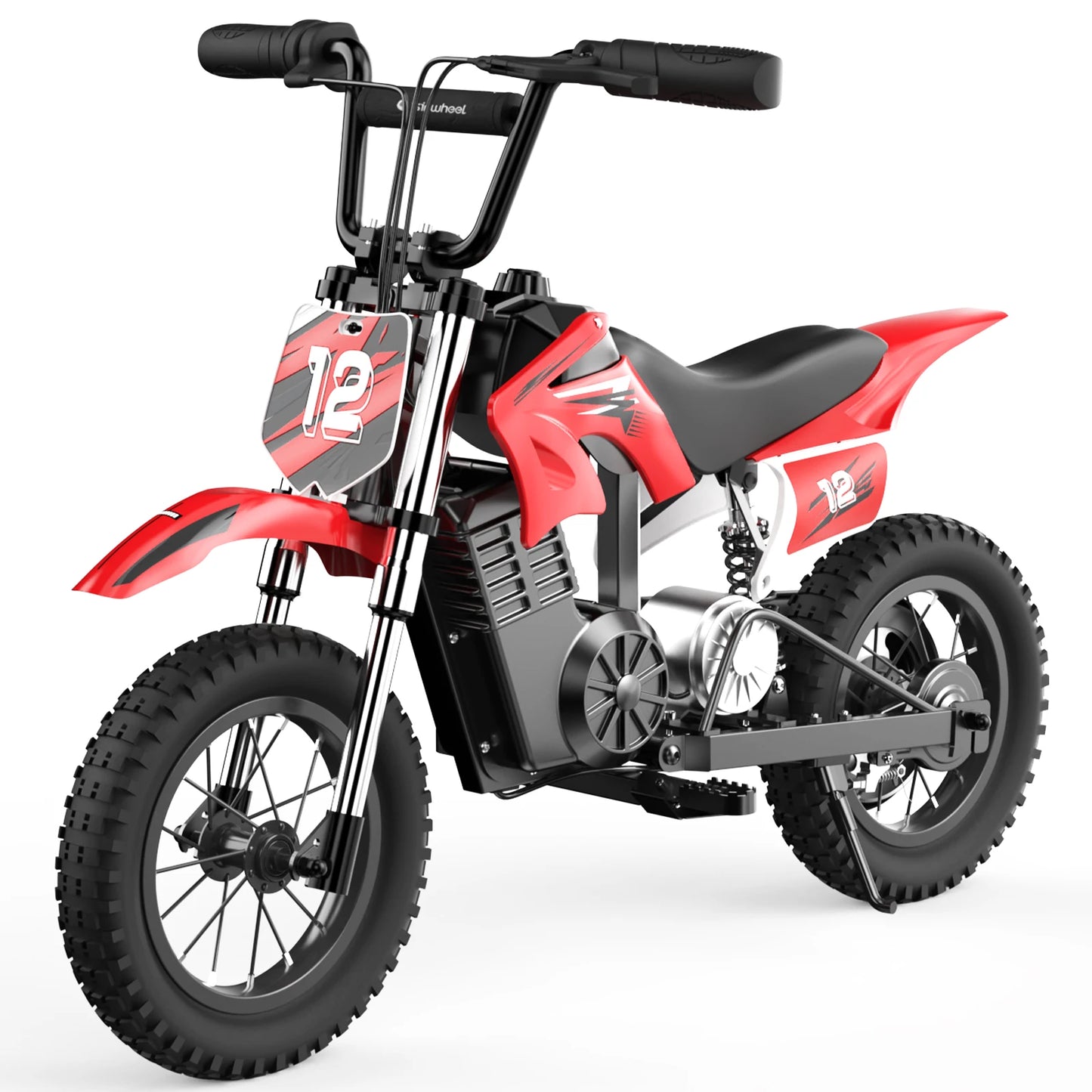 A12 Children's Electric Bicycle, 36V 5.2Ah Battery,350W Motor 12 inch inflatable tire City E-bike.