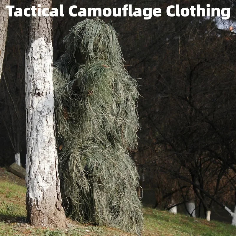 Camouflage suit 3D withered grass 5-piece hunting suit