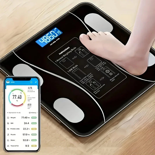 Intelligent Digital Body Scale With Backlit LED Display Screen,Weighing Up To 400 Pounds,Ideal for Weight Management & Fitness.