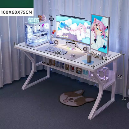 White Gaming Computer Desk Chair Set ,Home Office, Study, Bedroom  Laptop Table