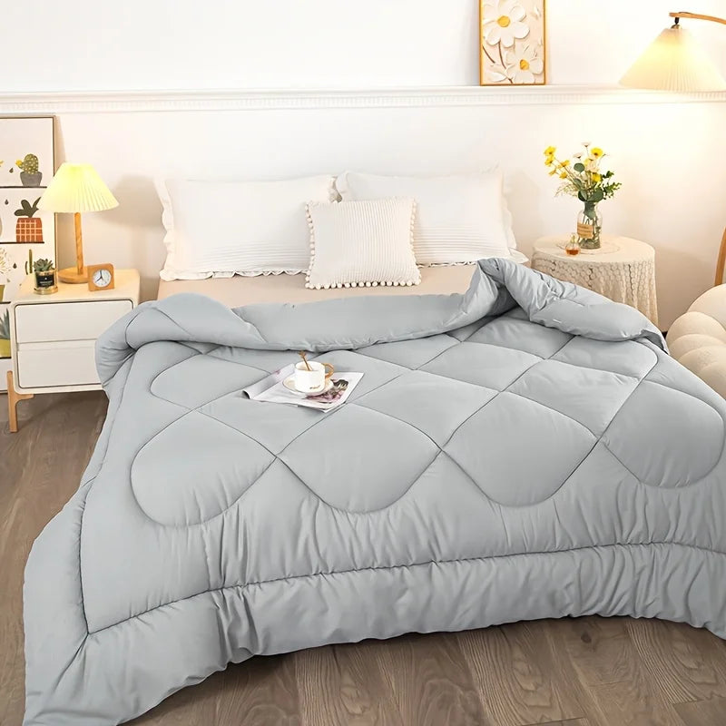 High quality solid color, thickened warm comfortable fabric quilt , winter spring autumn blanket.