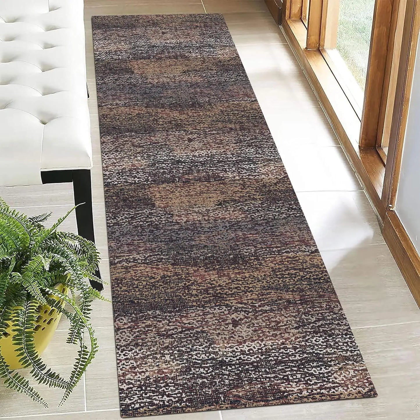 Stain & Water Resistant Non-Slip Rug for Living Room, Bedroom, Nursery